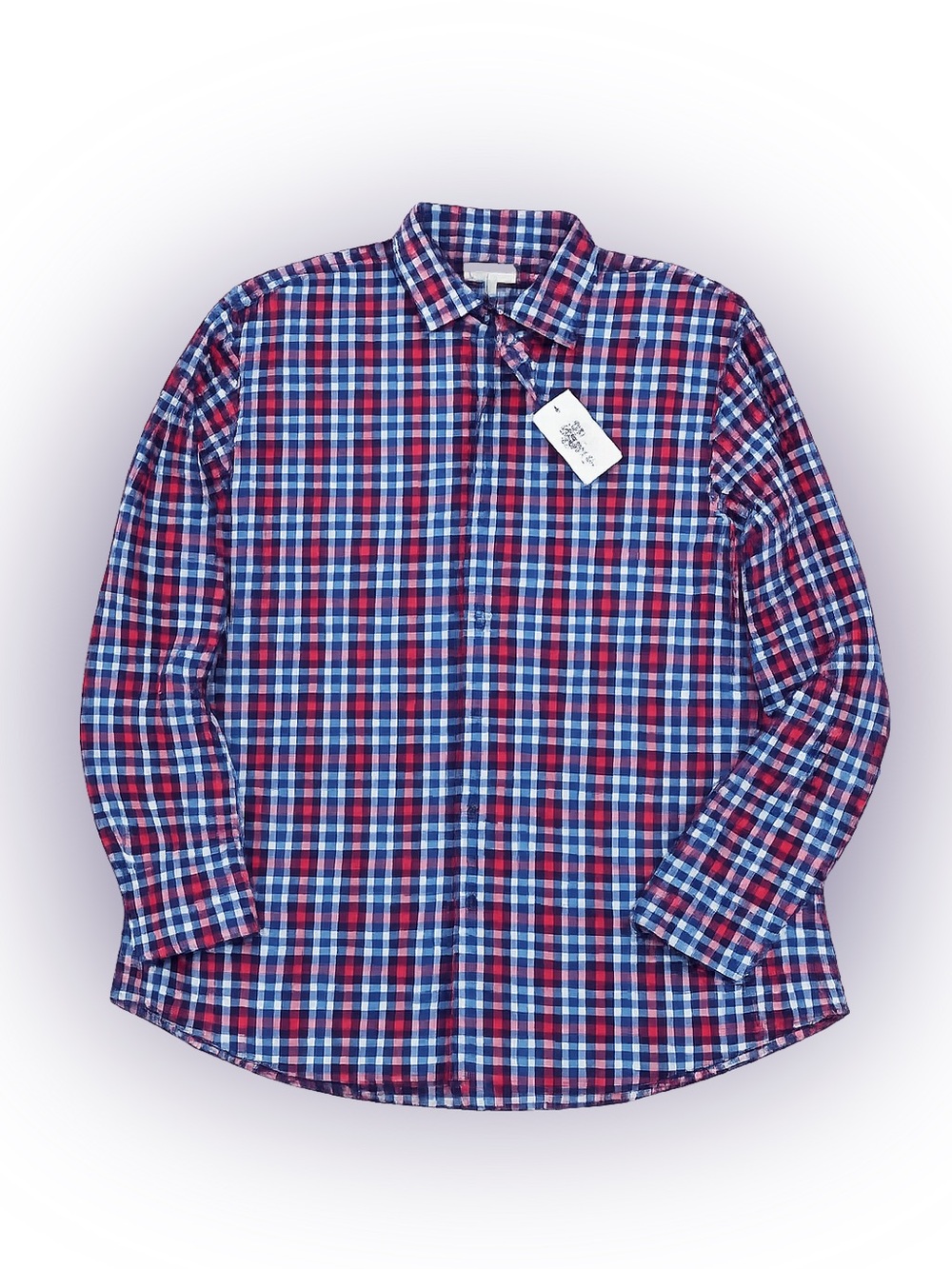 NWT Peter Millar Gander Cotton Plaid Button Front Shirt Men’s XXL Blue Red